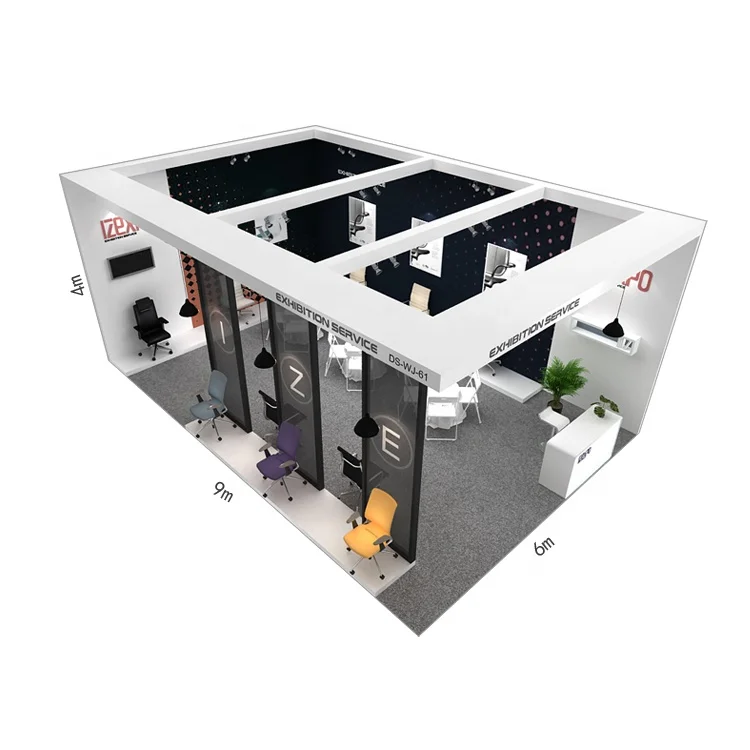 Выставочный стенд Izexpo 10x30 быстрая настройка мебели выставочный на заказ деревянный фон