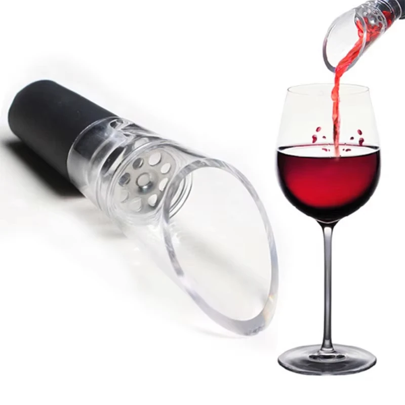 TX10073 High Quality Red Wine Aerator Bottle Stopper Decanter Pourer Aerating Pour Spout for Gift Glass Material