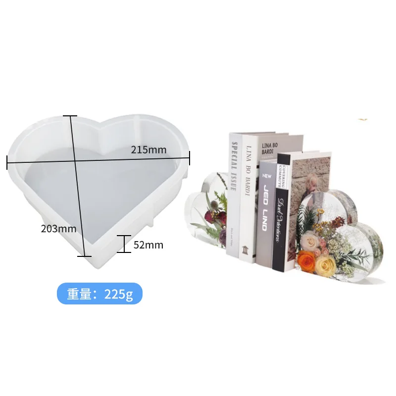 Handmade DIY epoxy resin drip mold for office bookshelves, table ornaments, ornaments, crystal drip silicone mold