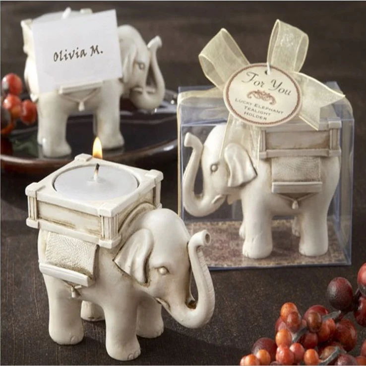 Decorative   wedding centerpieces Gift     Resin  Elephant    Votive Tealight Candle holder  candlestick menorah