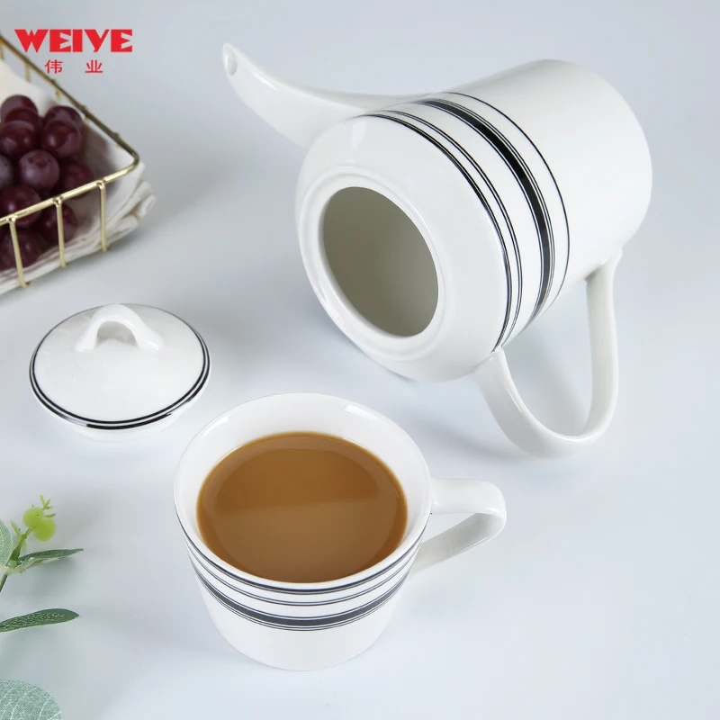 WEIYE 1050 мл настраиваемый логотип Ретро стиль фарфоровый кофейник для кофе и