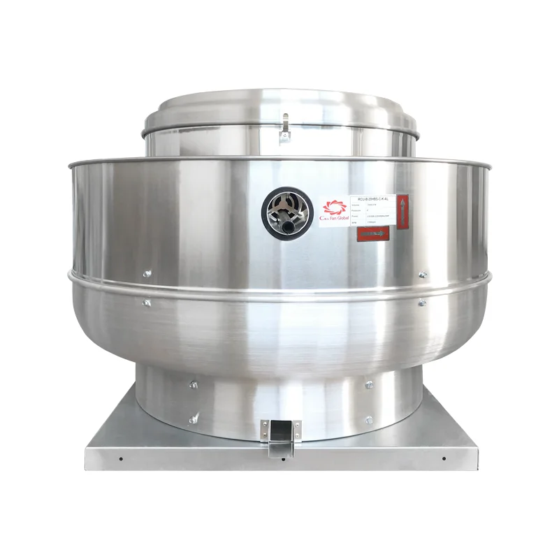 RCU20 220V/380V 60Hz  8600CFM Direct Drive 3 Phase Roof Exhaust Fan Blower Upblast Exhaust Blower Kitchen Fan