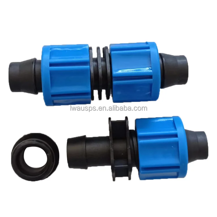 Farm Drip Tape Irrigation Accessories 16mm Lock Nut Fittings Hose By Pass For Drip Irrigation System