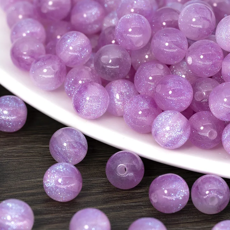 DS Factory Direct Sell 10mm Colorful Acrylic Round Beads,Resin Beads for Jewelry Making