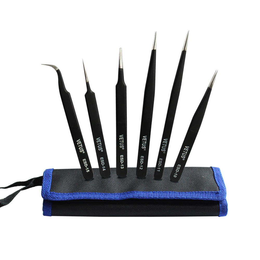 Extension Eyelash Vetus ESD Tweezers  Volume Eyebrow Private Label Magnetic Stainless Steel and Plastic Individual Lash Tweezer