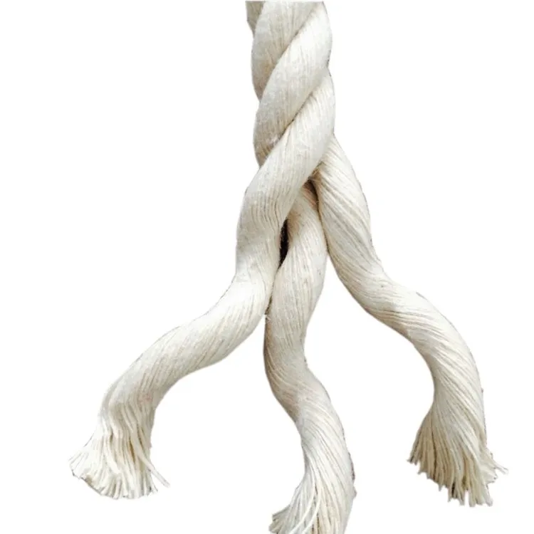 Хлопковая веревка натуральный цвет 3 нити 15 мм хлопковая скрученная
