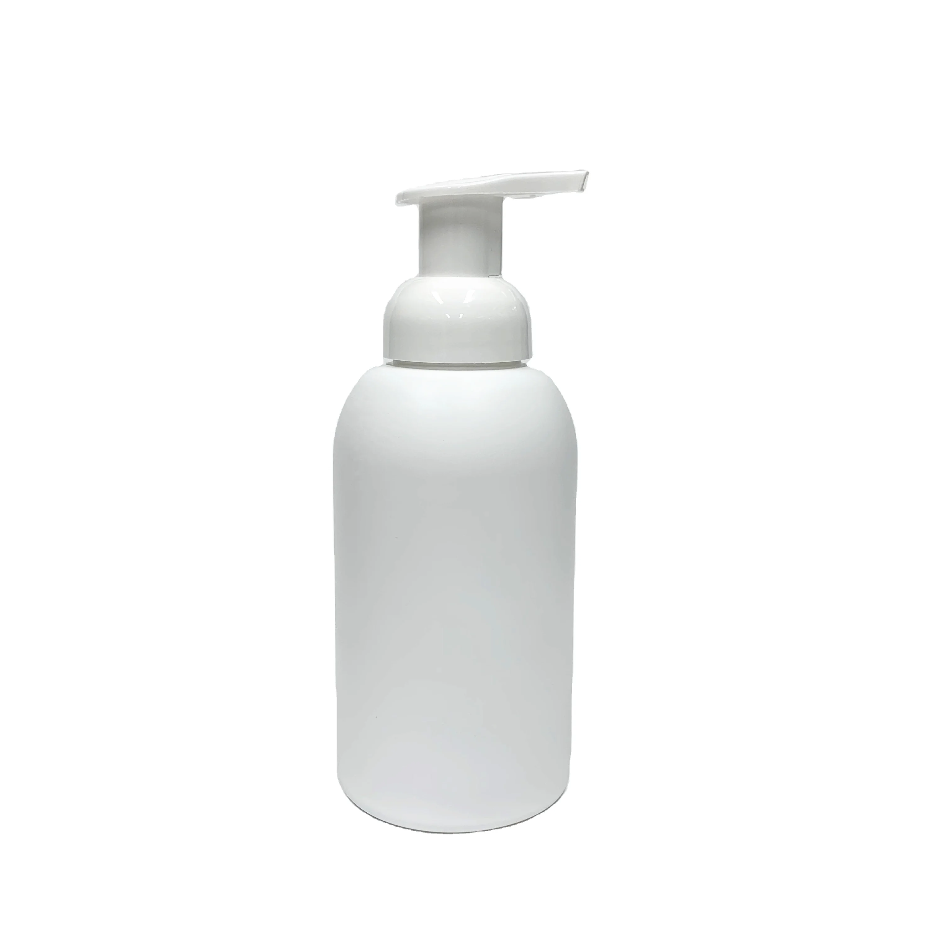 10oz 300ml matte white glass hand soap bottle with plastic foam pump dispenser
