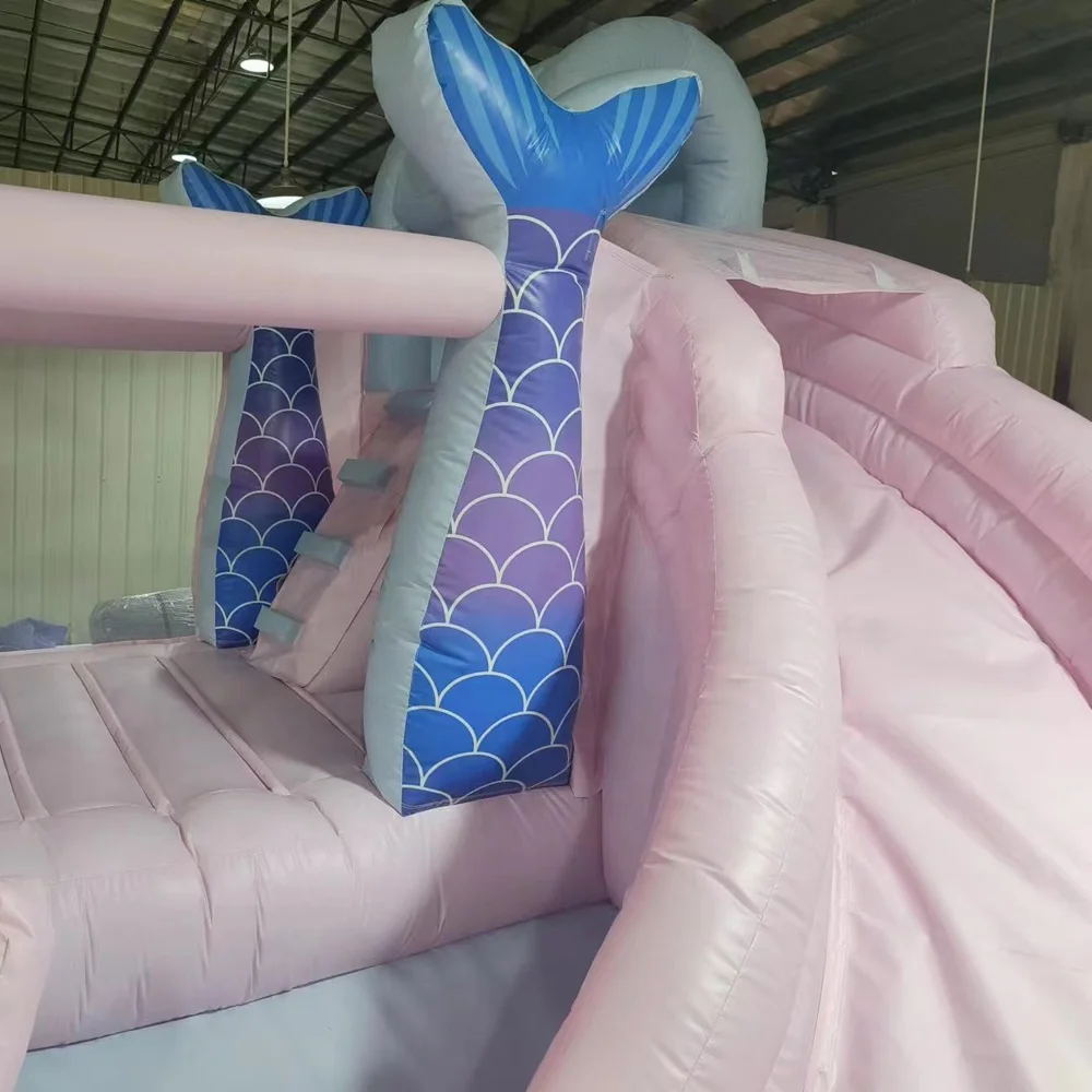 Inflatable mermaid bouncy castle with water slide and ball pit Inflatable Jumping Castle