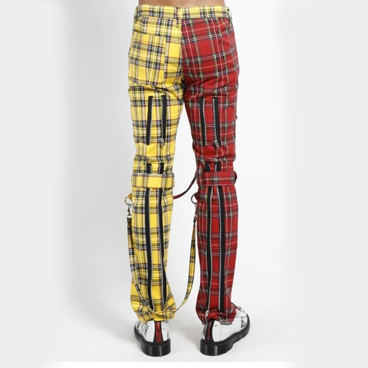 DiZNEW Wholesale Chino Pants Apparel Mens Woven Plaid Checked Pants Trousers