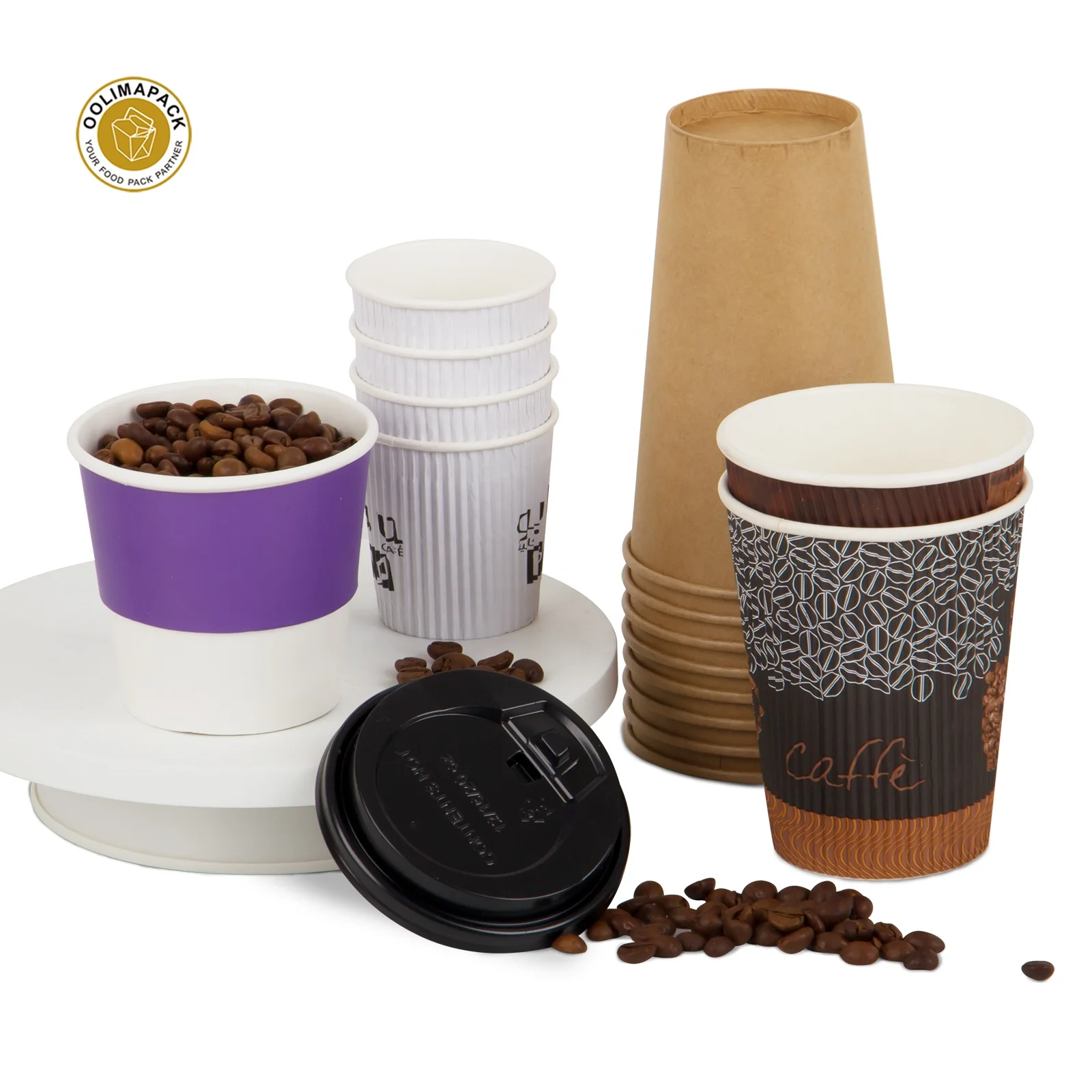 
Custom Disposable Paper Take Away Coffee Cup For Drink Coffee 