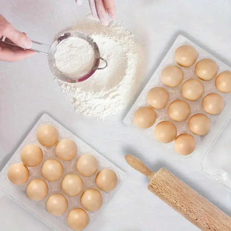 Customized 4 6 8 10 12 15 20 30 Transparent Shockproof Plastic Egg Packaging Disposable Transparent Plastic Egg Tray Reusable