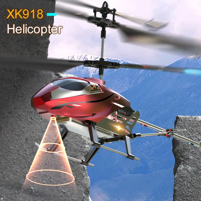 2.4G Large Alloy Remote Control Helicopter with Lights 3.5 Way Indoor/Outdoor Toy High Air Pressure Charger Included