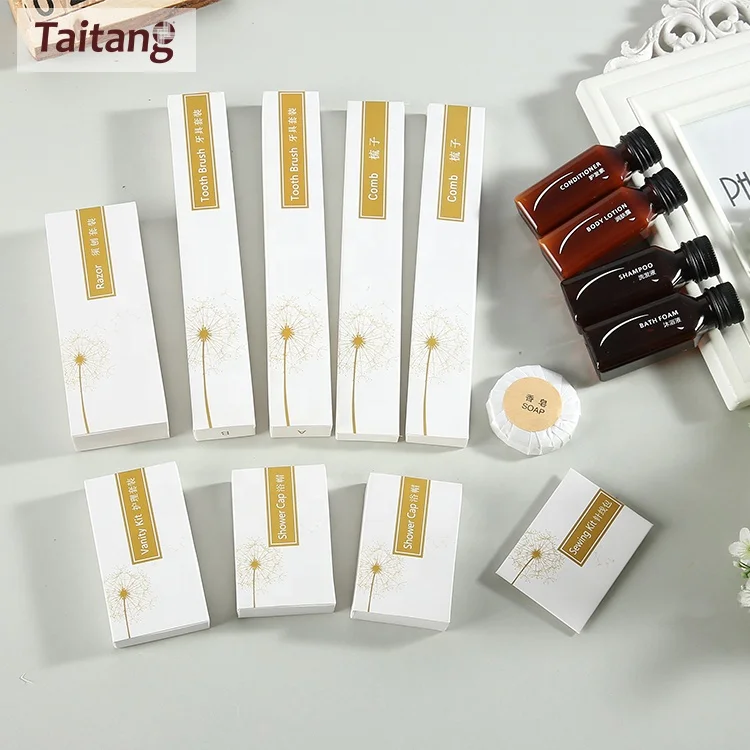 Оптовая продажа набор экологически чистых удобств роскошные гостиничные принадлежности с ванной