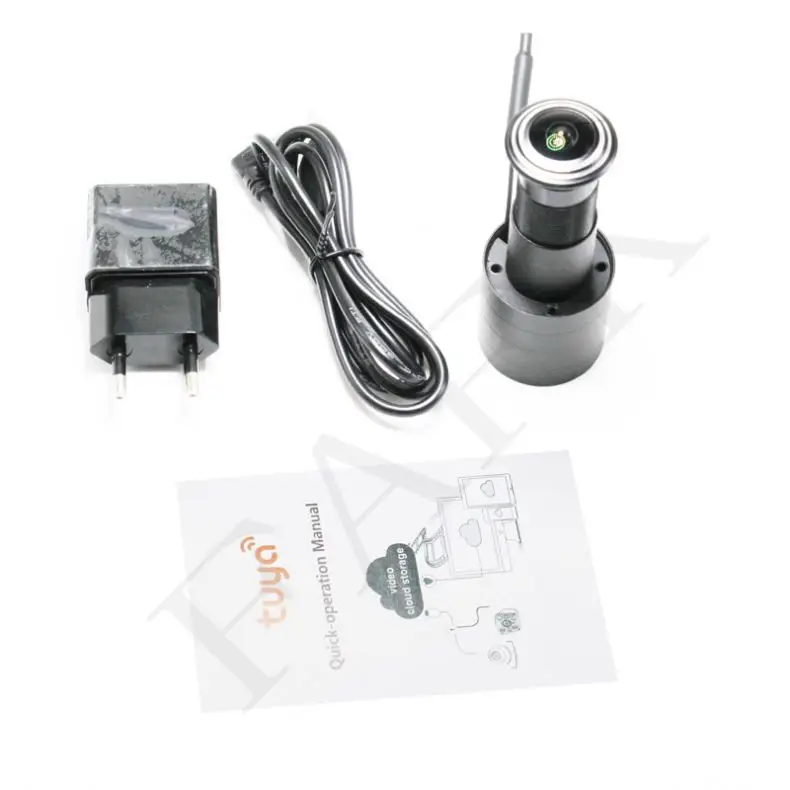 Tuya Wi-Fi Cat Eye Wide-Angle Fisheye Anti-Theft Door Peep Hole Wireless Door Eye HD 1080P Doorbell Intelligent Camera