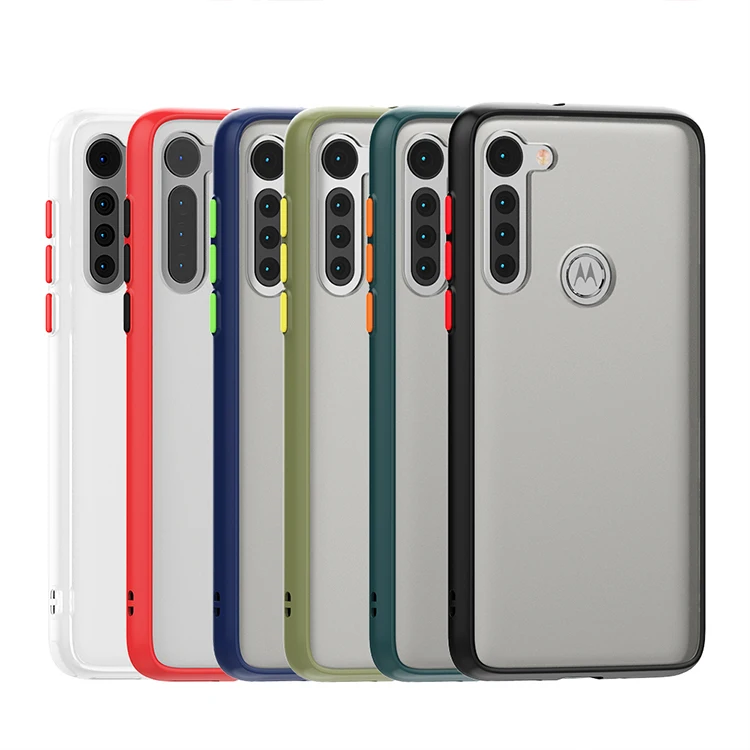 Anti Fingerprint Frosted Cell Phone Case For Motorola Moto G8 POWER LITE,Clear PC TPU Case For Motorola Moto E6S 2020