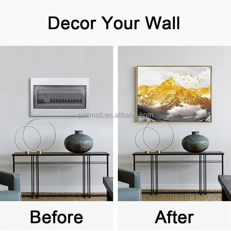 Custom decorations art pieces decorative electric meter box cover canvas crystal porcelain wall art painting