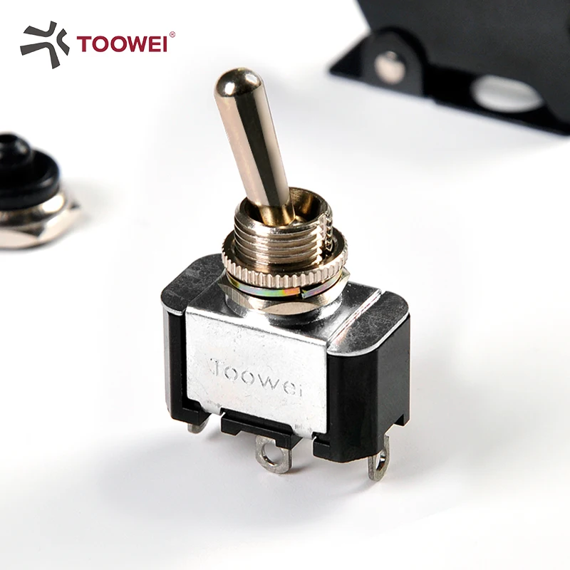 ON ON Toggle Switch 10A 250VAC 15A 250VAC 3Position Single Pole Quick Connect Terminal Rocker Switch Toowei T6012T