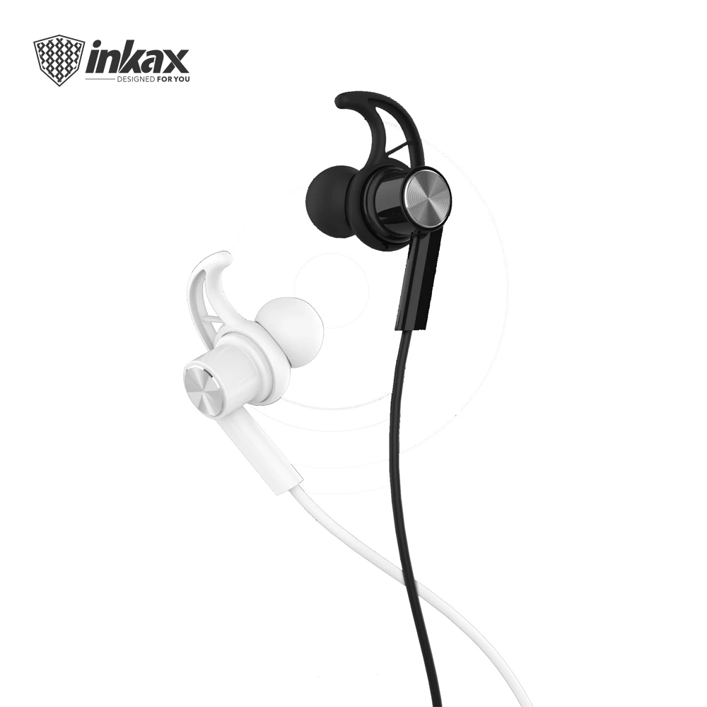 inkax EP-08 3.5mm Wired Earphone in-ear Sports Headphones With Microphone For Mobile Phone/Game/3.5mm Device