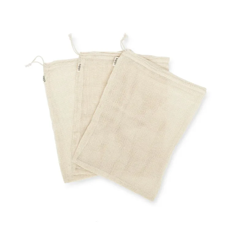 Экологичная хлопковая продуктовая сумка Сетчатая Сумка для лука картофеля томатов на шнурке