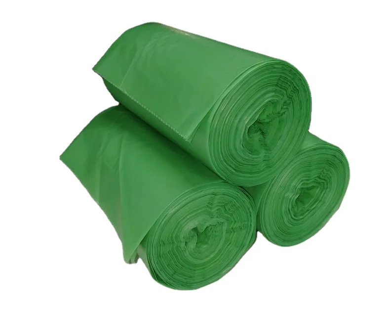 Оптовая продажа экологически чистый PLA 100% биоразлагаемый логотип качели вкладыш пластиковый пакет плоский карман мешок для мусора