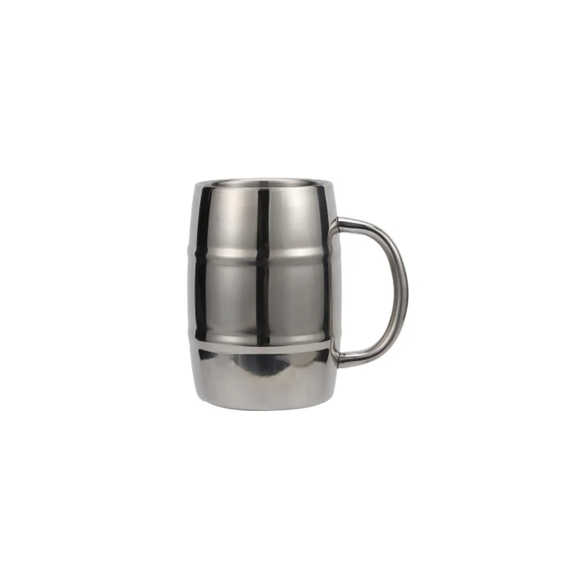 Wholesale Multi-size Metallic Coffee Cups Reusable Custom Mug Of Beer With Handle