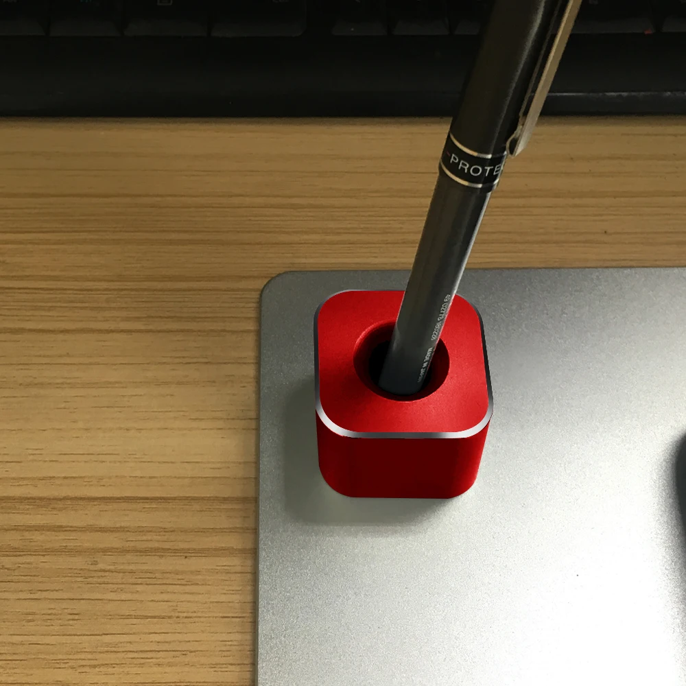 Алюминиевый стол под заказ, аккуратный одиночный стенд, офисный серебристый металлический держатель-подставка для ручки