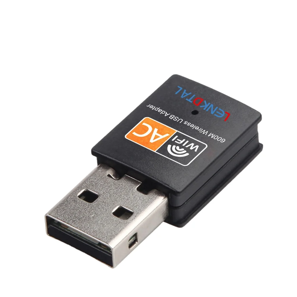 Двухдиапазонный USB Wi-Fi адаптер Realtek 11AC 600 Мбит/с USB-адаптер для настольных ПК/ноутбуков Windows 8 1/8/7/XP LINUX без