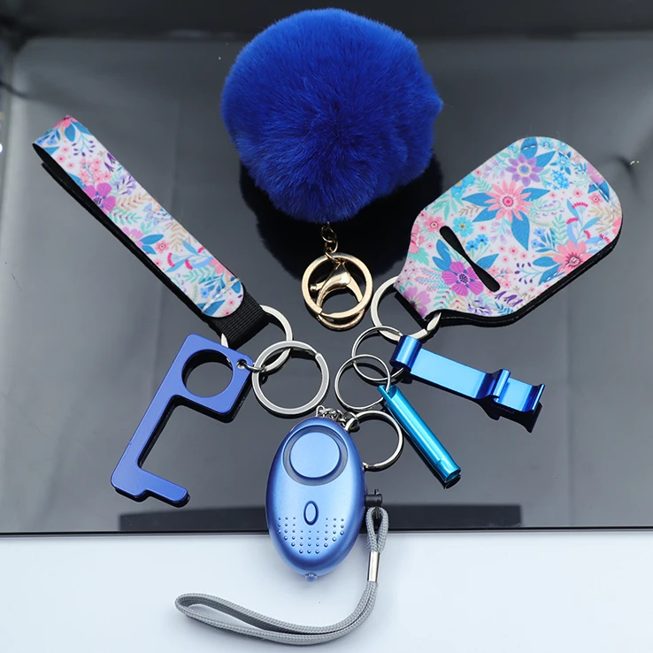 Verified defece keychain manufacturer wholesale defence keychain set color customizable self defence keychain