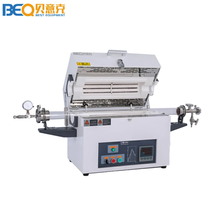1200C Laboratory CVD Vacuum Quartz Horizontal Tube Furnace