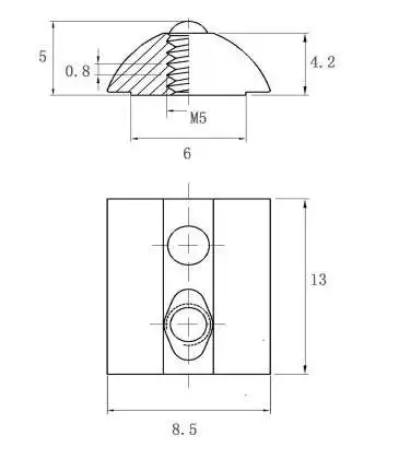 T Tee Slot Nut 2020 3030 4040 4545 Roll Ball Spring Nut Slide Aluminium Profile M3 M4 M5 M6