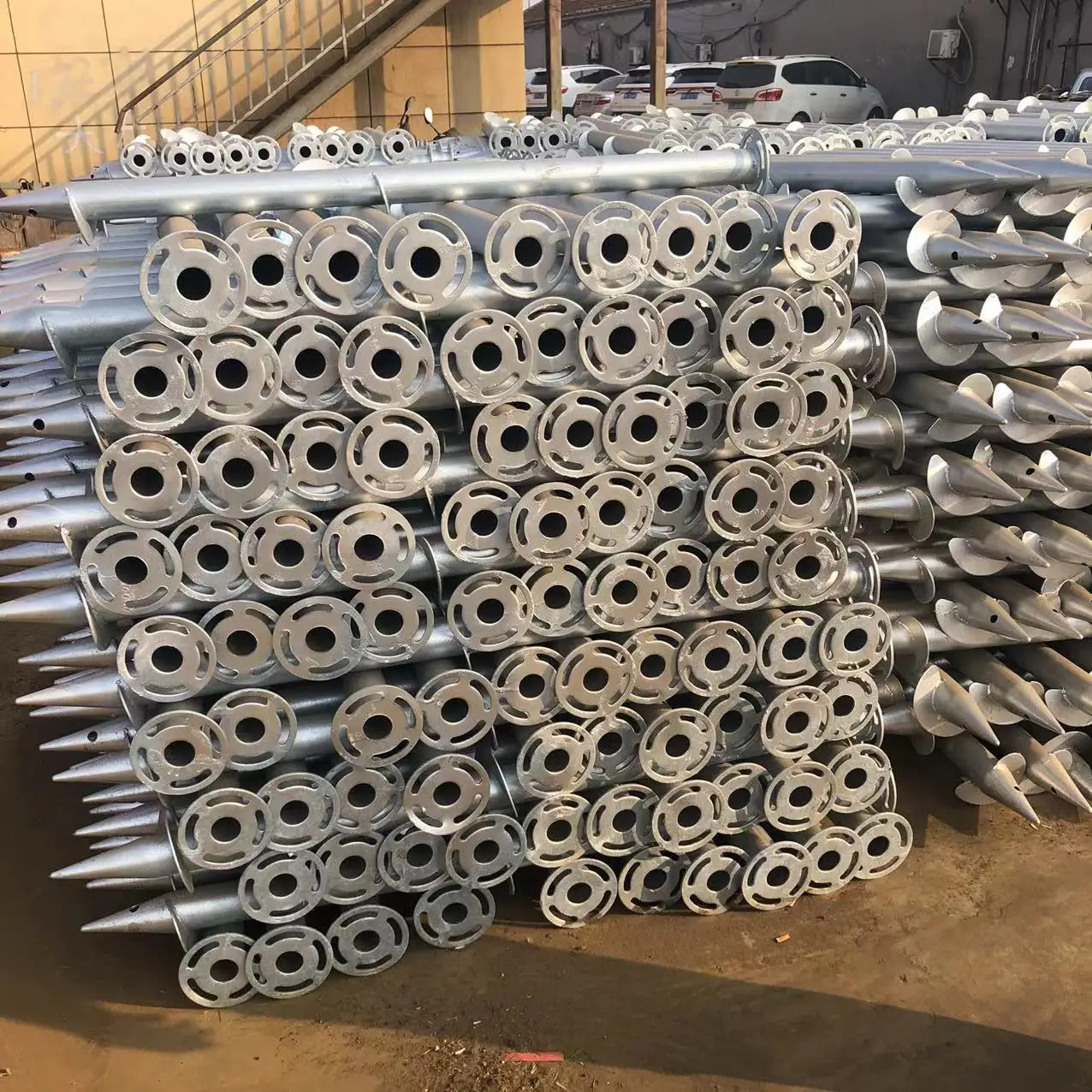 Ground Anchor Ground Screw Pile Concrete Ground Anchor Screw Mounting Solar Racking Pipe Spiral Pile