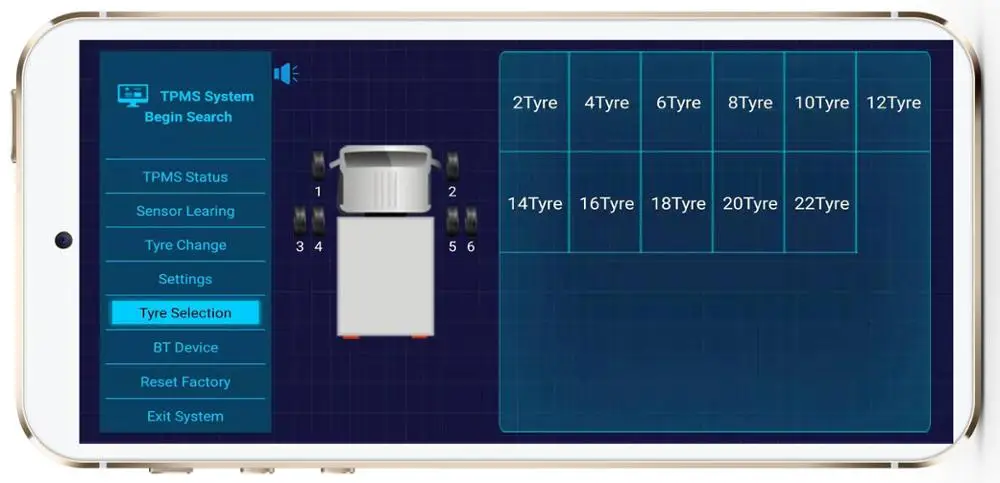 tpms 6 external wheel external otr truck IOS Android smart mobile phone tpms for truck trailer tractor bus mining
