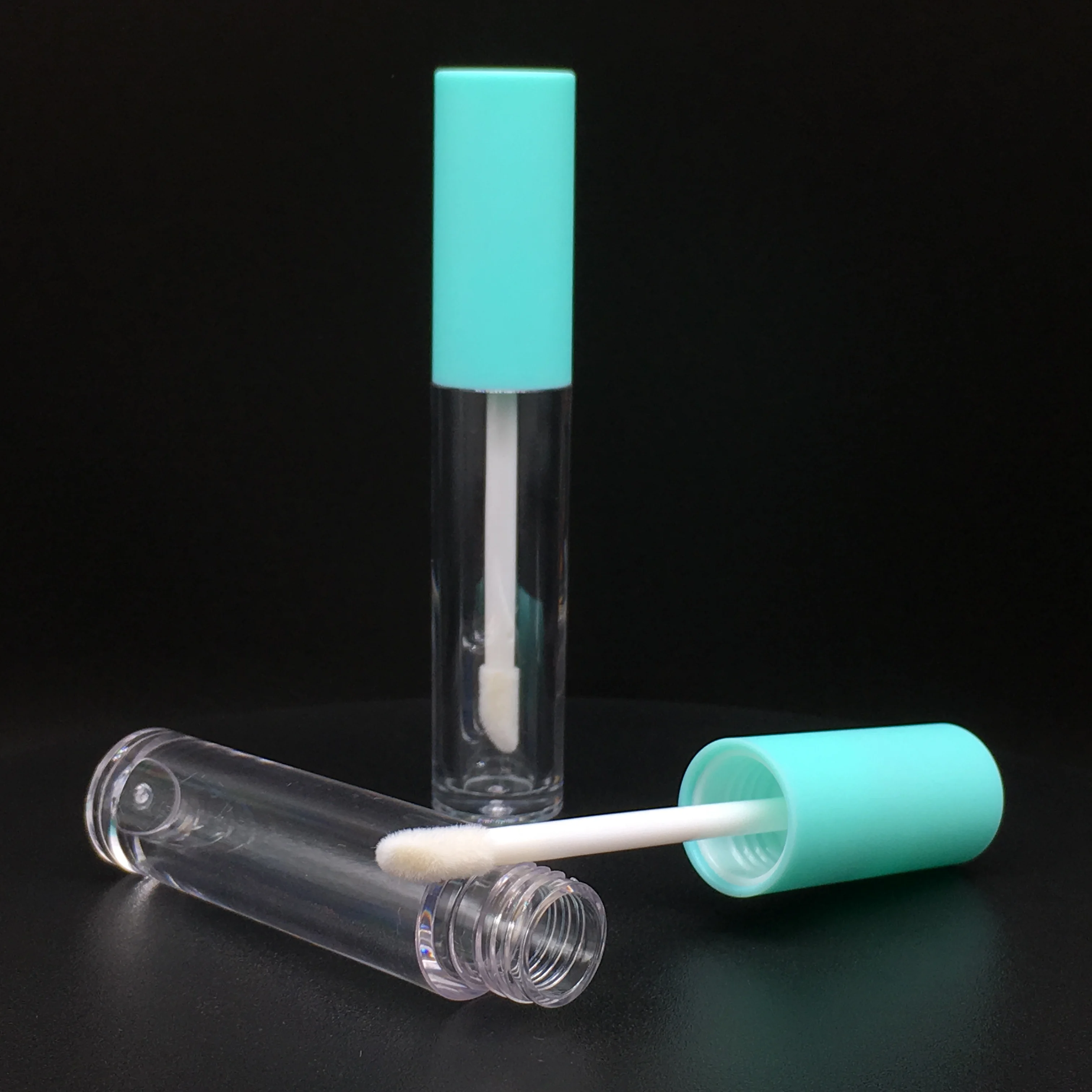 Round Empty Teal Lime Green Lip Gloss Tubes Green