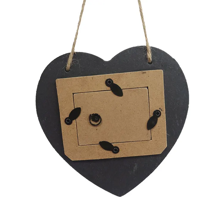 
Personalized Natural Slater Black Rustic Hanging home decor Photo Picture Frame 