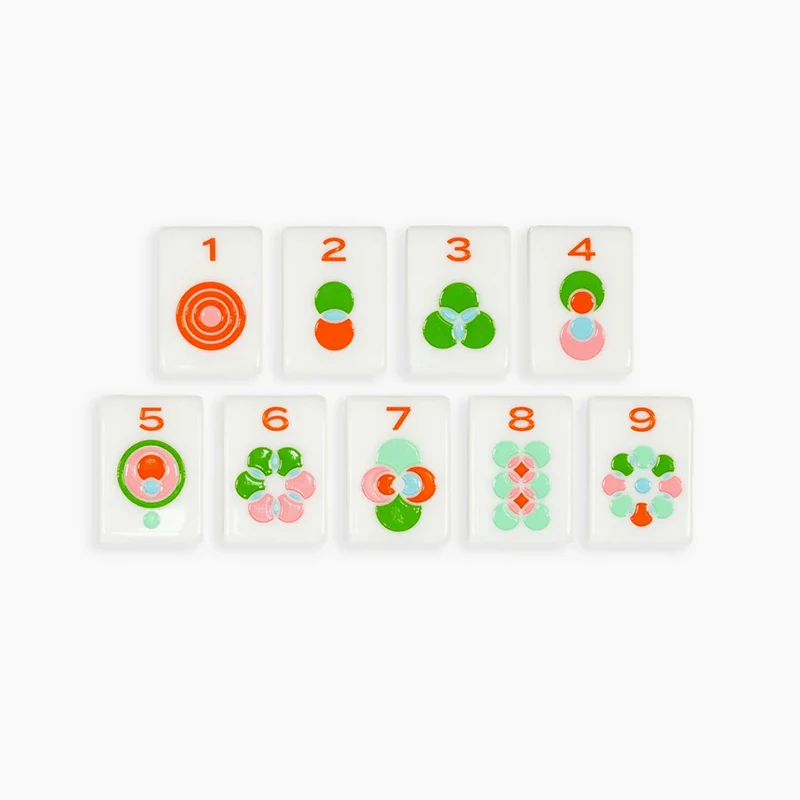 Vintage Mahjong Tiles Plastic Acrylic Family Game Tiles Classic or Pastel Color Mahjong Game Set Custom Luxury Mah Jong Tiles