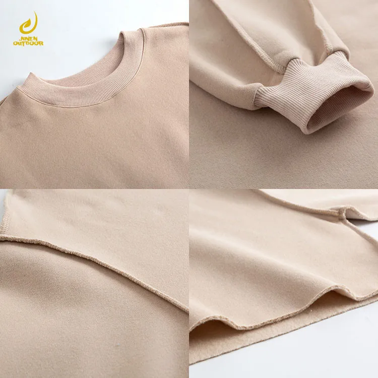 Высокое качество crewneck Толстовка с длинным рукавом добавить флис оверсайз женские толстовки Пользовательский логотип