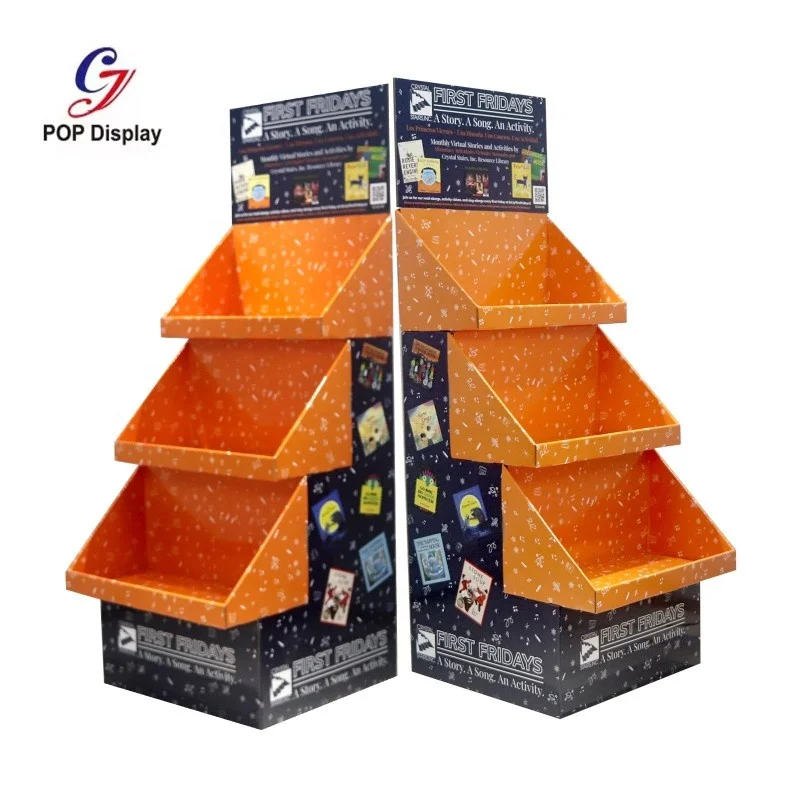 Wholesale Advertising Cardboard Retail POS Stand Corrugated Carton Paper New Design Display With Logo AD For Energy Drink