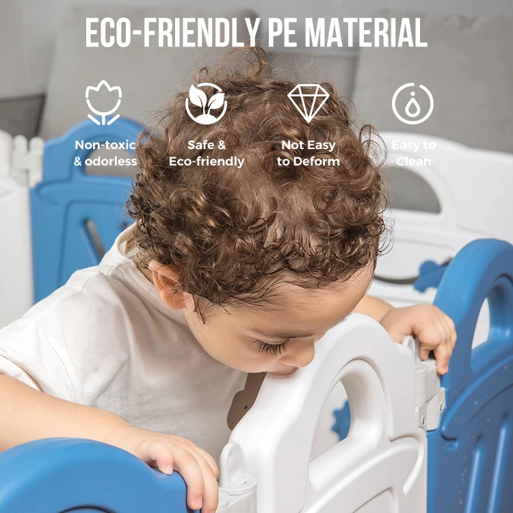 
Multi-combination Luxury Plastic Playpen For Babies Baby Toy Safety Folding Playpen 
