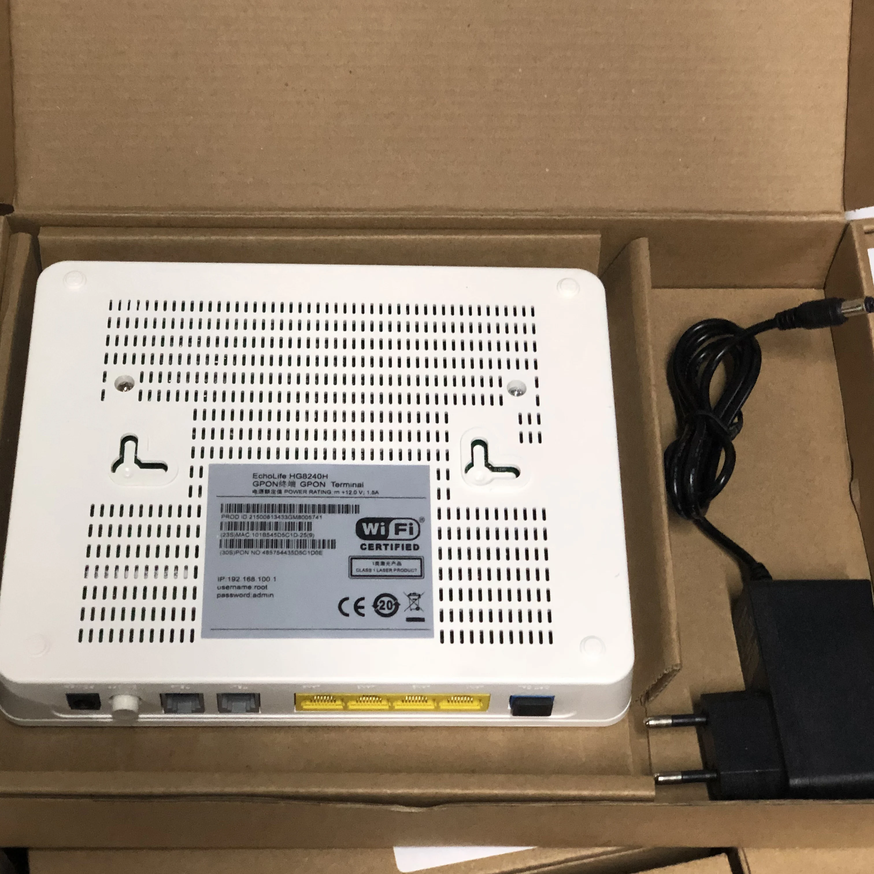 Factory Price new Huawei gpon HG8240H 4ge+2tel+2pots xpon epon ont onu ftth fiber optic equipment