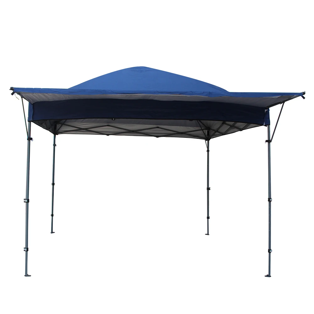 
2020 New Product Gazrden Aluminium Adjustable Height Oxford Fabric Folding Gazebo With Awning Tent Pop Up Gazebo 10x10 Canopy 
