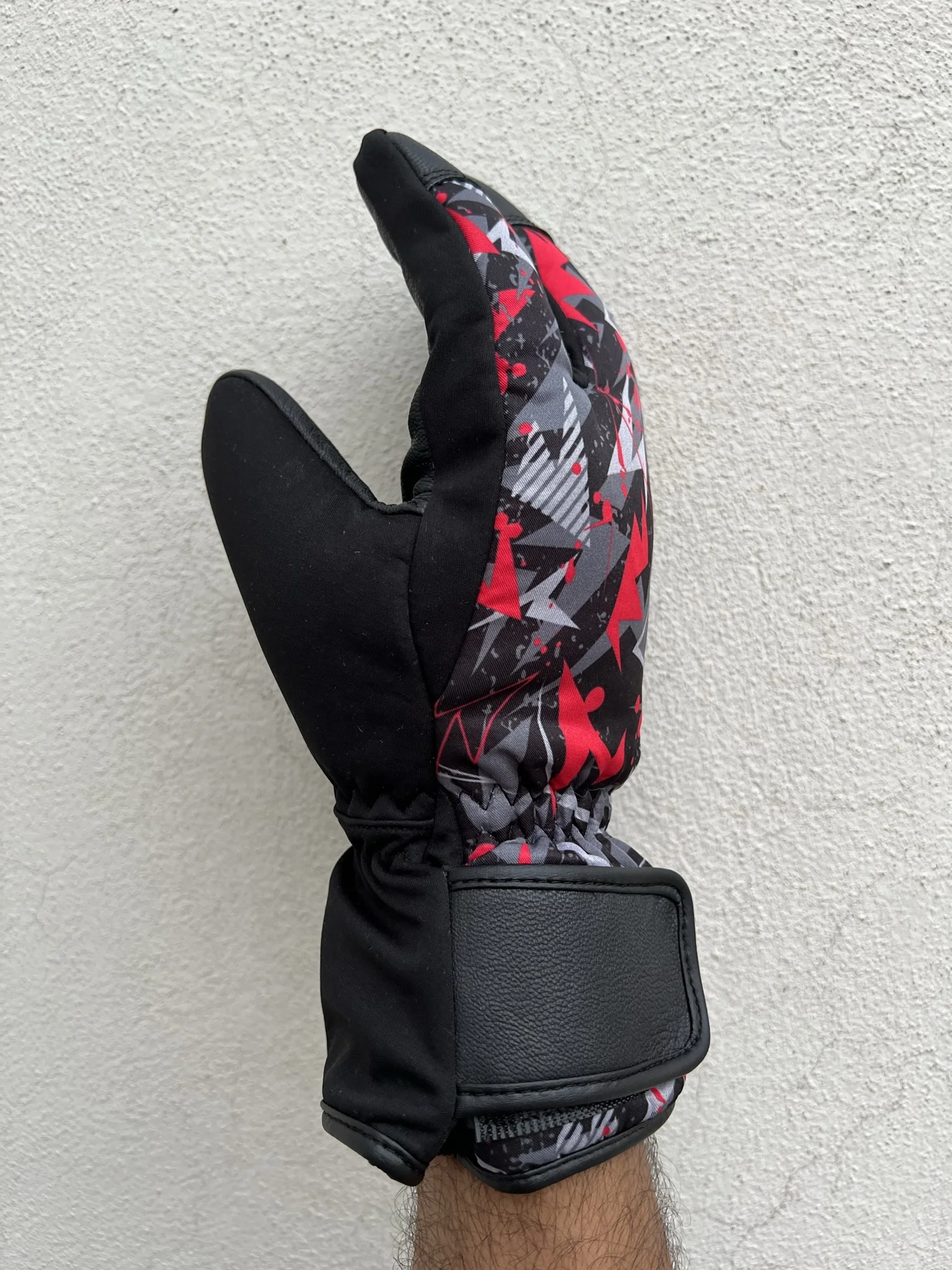 Ski Mitten Gloves Winter Sport Windproof Ski Gloves Mitten Customized Leather Goat Finger Split Waterproof Men S-XXL