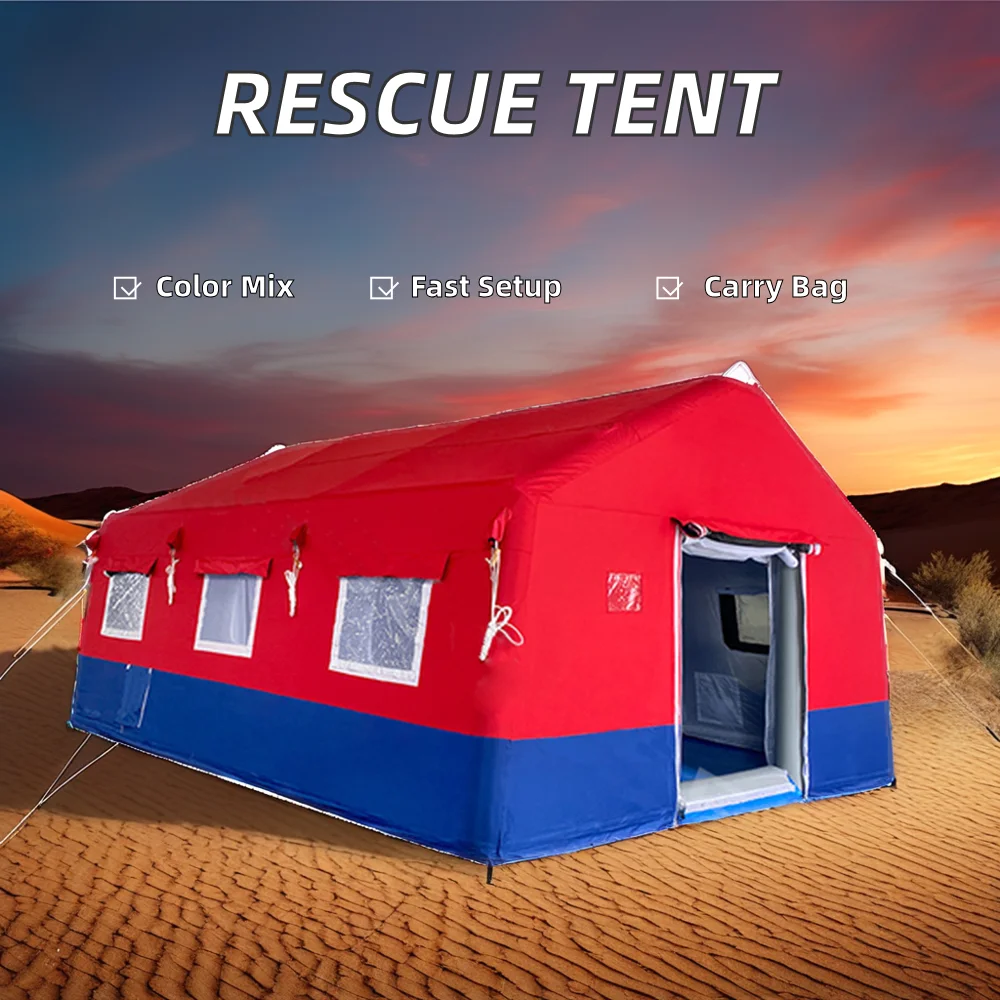 XiaSheng Outdoor Inflatable Tent for Rescue and Disaster Relief Made of Durable Oxford Fabric