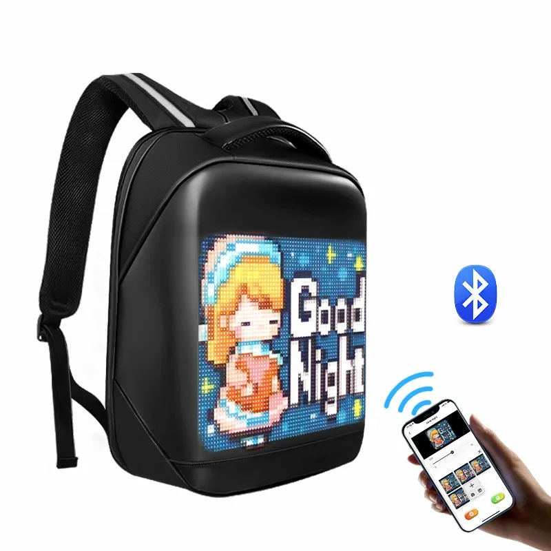 iledshow colorful promotion LED backpack  Dynamic LED Screen Display 3D Backpack smart led backpack