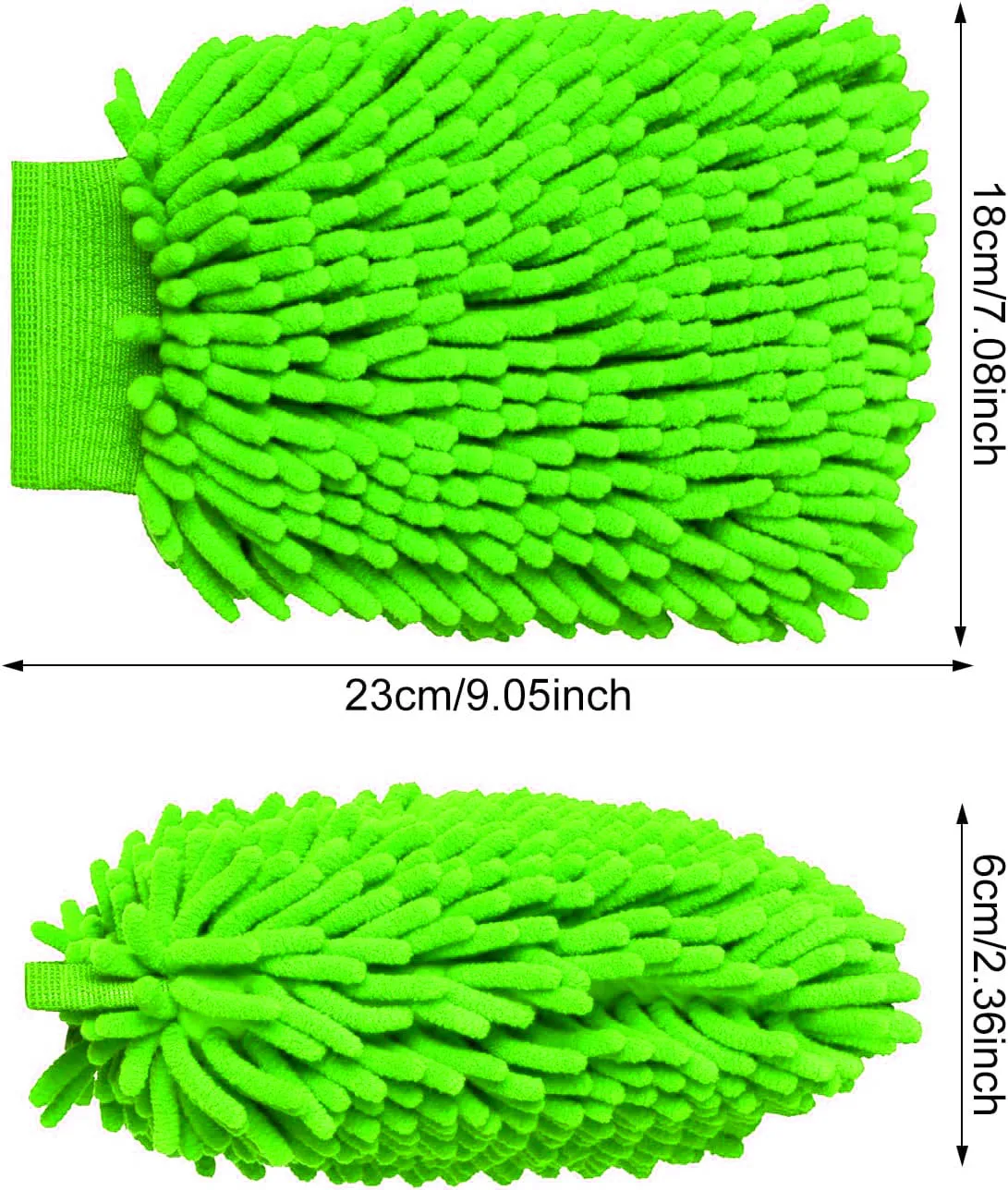 Double-Sided Polyester Chenille Microfiber Car Wash Gloves Scratch-Resistant and Durable Chenille Microfiber Cleaning Gloves