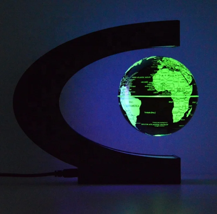 New product magnetic floating globe display with led lights acrylic levitation globe display