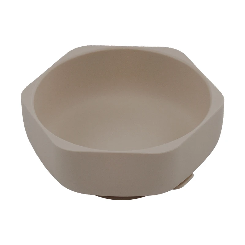 New Design Baby Feeding Plate Silicone Hexagon Suction Bowl Kids Bowl for 0-12 Months Baby