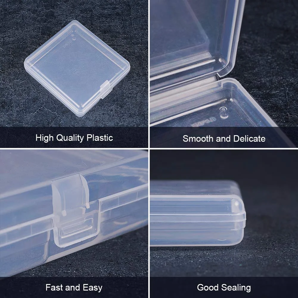 Smooth Ordinary Plastic Storage Box Use to Store Makeup Puff