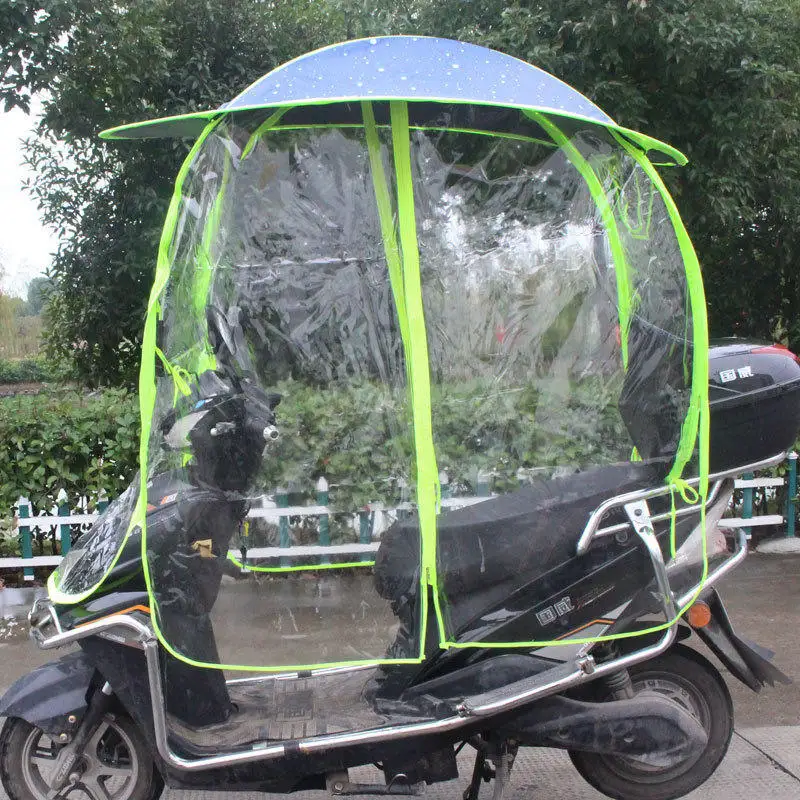 TX1005 Full Covered Electric Bike Umbrella Outdoor Windproof Sunshade Cover Adults Modern Motorcycles Scooters Rain Wholesale