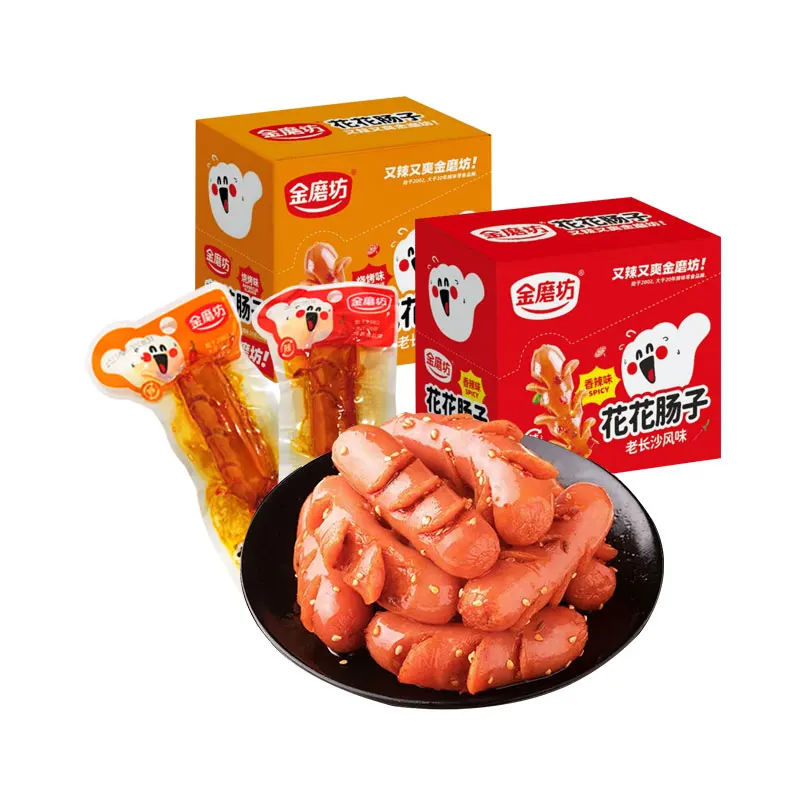 Китайская острая свиная колбаса куриная ветчина хот-дог оптовая продажа МЯСНЫЕ ЗАКУСКИ для