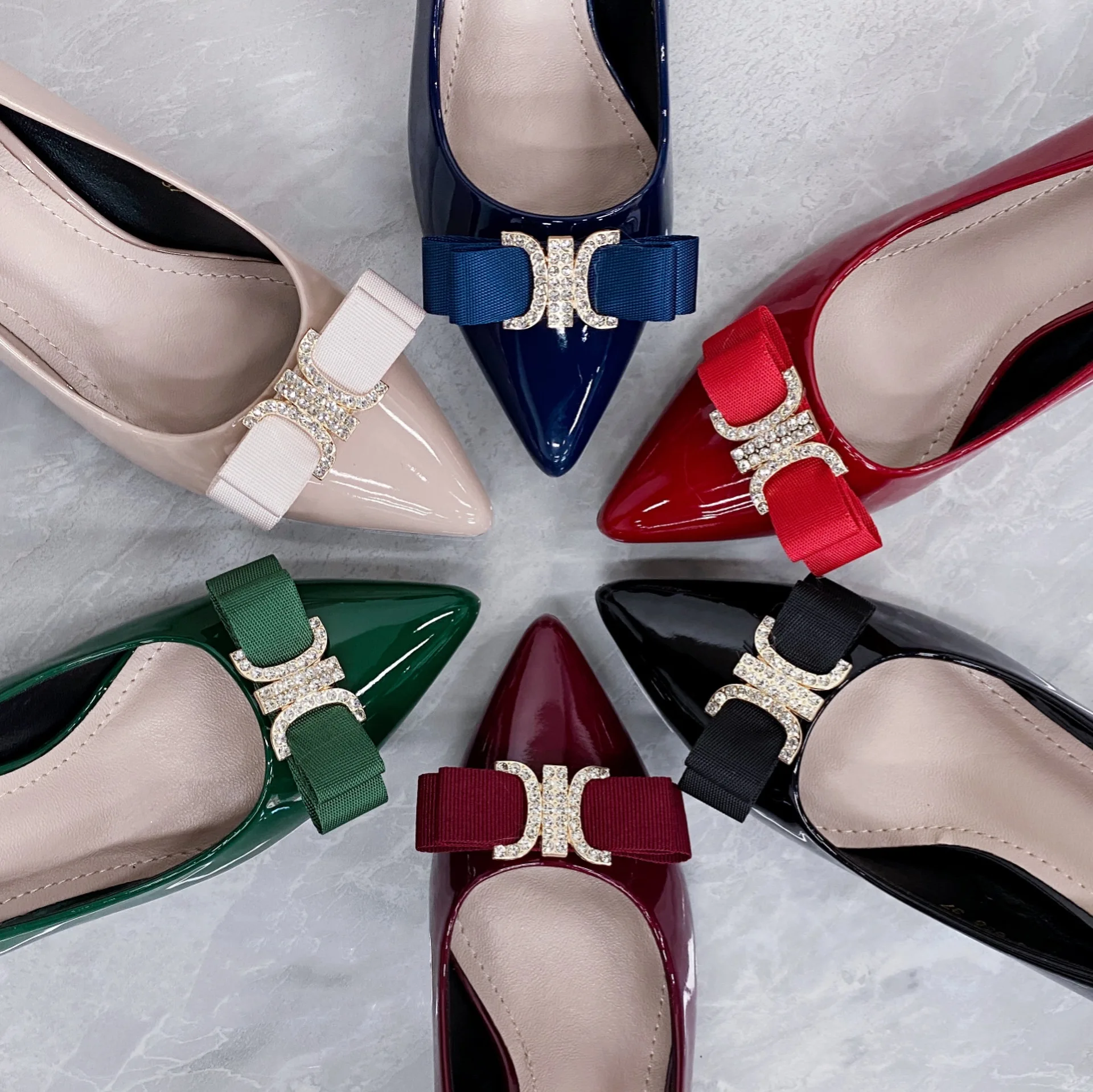 Factory direct selling comfort womens low heel office shoes outdoor slip on thin heels shoes for female